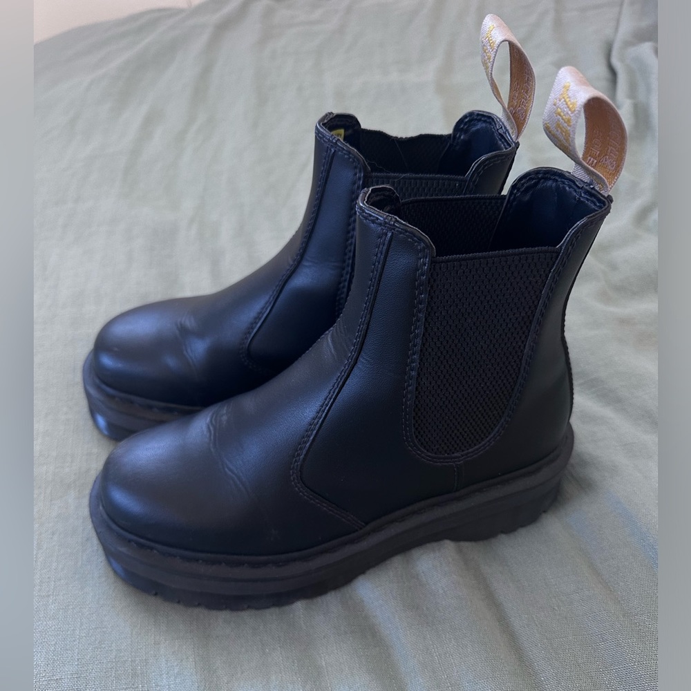 doc marten vegan chelsea platform boot